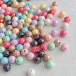 Solid Color Iridescent Plated Beads 10mm star round beads