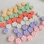 Solid Color Iridescent Plated Beads AB Flower beads