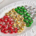 Printed bead Christmas-themed heart beads