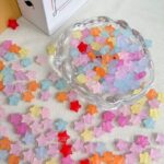Transparent Acrylic Beads Transparent frosted star beads