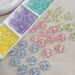 Transparent Iridescent Plated Beads Transparent AB color sakura beads