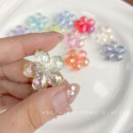 Transparent Iridescent Plated Beads Transparent AB color sakura beads