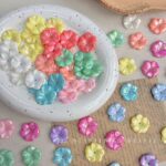 Flower & Leaf Shaped Charms Solid color ab lotus leaf flower