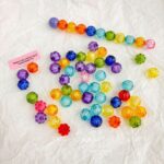 Transparent Acrylic Beads Bead in bead, pumkin bead