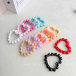 Solid Color Acrylic Beads Big heart beads