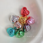 High-Quality UV Beads Metallic Princess Heart