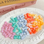 Solid Color Acrylic Beads Two-colored bowknot beads