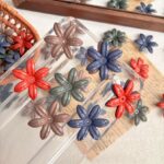 Flower & Leaf Shaped Charms Dark-colored autumn and winter daisy