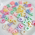Imitation Pearl Beads Wide-hole pearl alphabet beads