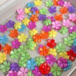Flower & Leaf Shaped Charms Solid color flower