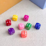Solid Color Acrylic Beads Dice beads