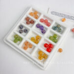Transparent Acrylic Beads 8mm Matte gold wire star bead