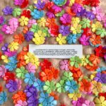 Flower & Leaf Shaped Charms Solid color flower