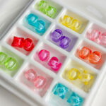 Transparent Acrylic Beads Bead in bead, four-cornered bead