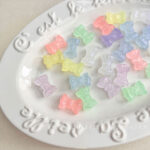 Transparent Acrylic Beads Luminous glitter bowknot
