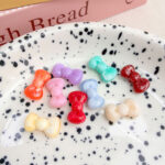Solid Color Acrylic Beads Two-colored bowknot beads