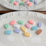 Solid Color Acrylic Beads Beads in the shape of cream