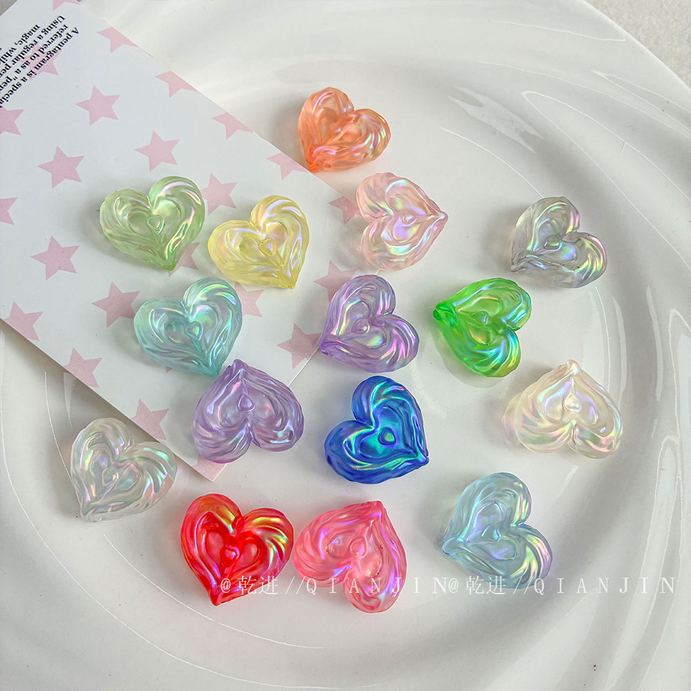 High-Quality UV Beads Cookie heart beads-691