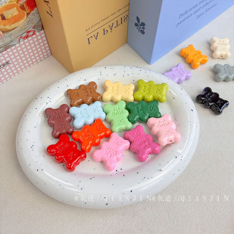 High-Quality UV Beads Painted cute bear