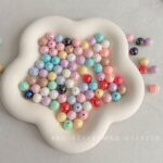Solid Color Iridescent Plated Beads 10mm AB Pumpkin bead