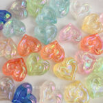 High-Quality UV Beads Cookie heart beads-691