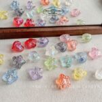 Transparent Iridescent Plated Beads AB transparent heart star beads