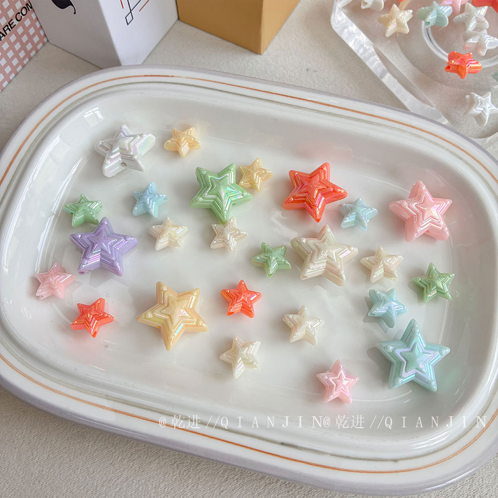 Solid Color Iridescent Plated Beads AB star beads-562