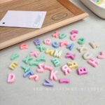 Imitation Pearl Beads Wide-hole pearl alphabet beads