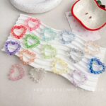 High-Quality UV Beads Wave-shaped heart beads