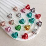 High-Quality UV Beads Metallic Princess Heart