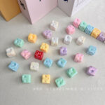 Solid Color Iridescent Plated Beads AB 14MM Cheese cubes