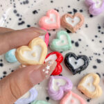 Solid Color Acrylic Beads Love-themed cookies