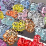 Transparent Acrylic Beads Transparent lace letters