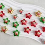 Printed bead Christmas-themed star beads